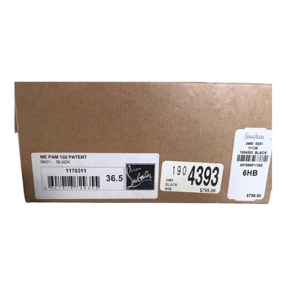 CHRISTIAN LOUBOUTIN | Me Pam 100 Black Patent Ankle Strap High Heel Size 36.5 - Picture 10 of 10